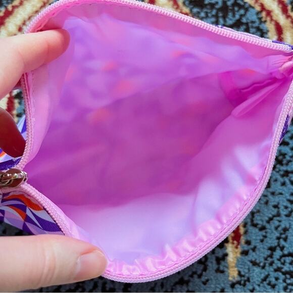 NWOT✨ Purple & Orange Clinique Make Up Bag - Picture 2 of 2